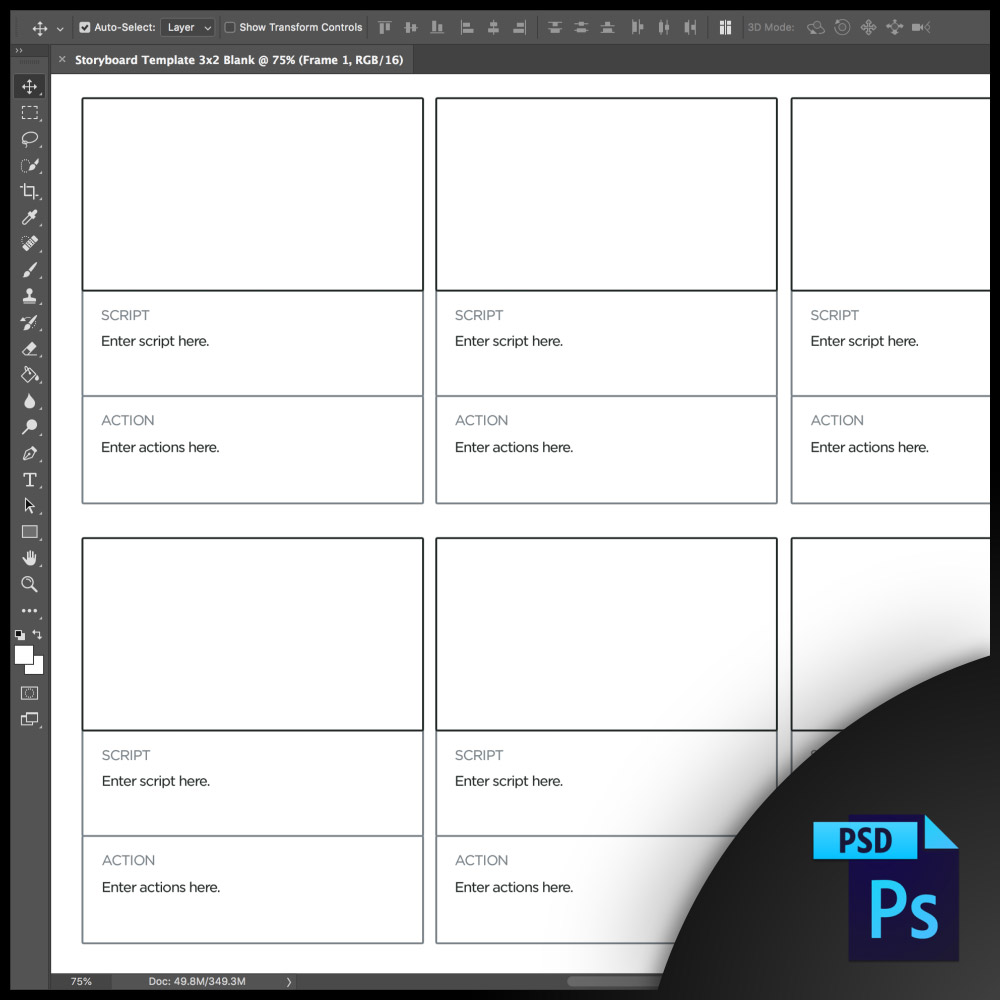 Free Storyboard Template Photoshop